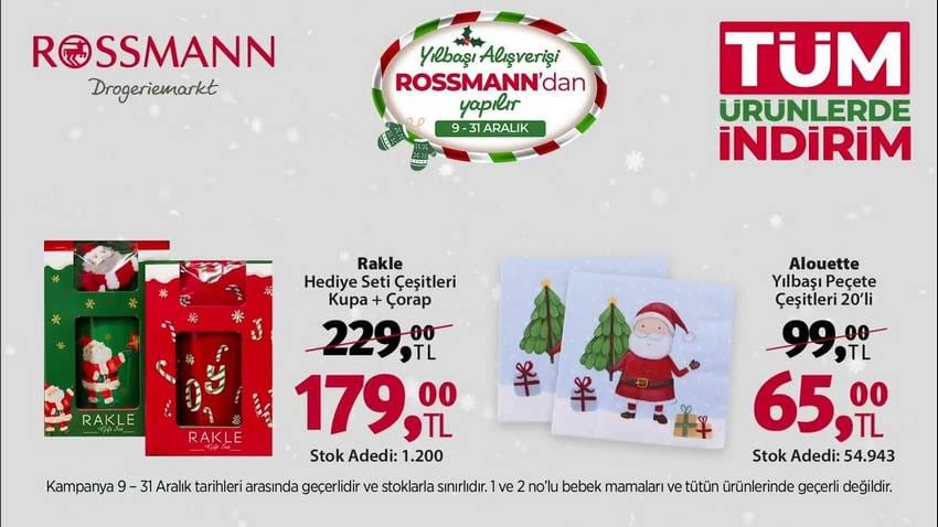 Rossmann Yılbasi indirimleri